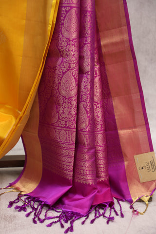 Mustard Yellow Soft Silk Saree - SRMYSSS222