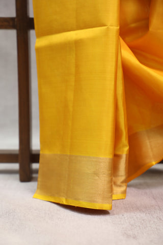 Mustard Yellow Soft Silk Saree - SRMYSSS222