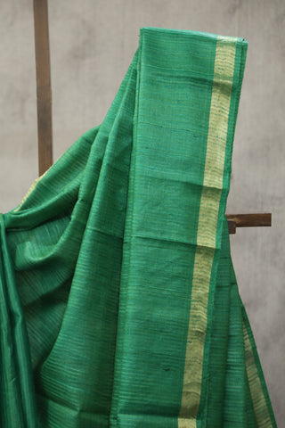 Green Tussar Silk Saree - SRGTSS949