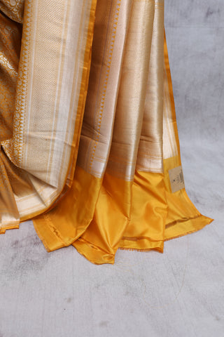 Mango Yellow Banarasi Silk Saree-SRMYBSS246