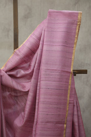 Pink Tussar Silk Saree - SRPTSS950