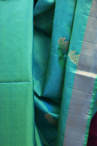 Peacock Green Soft Silk Saree - SRPGSSS218