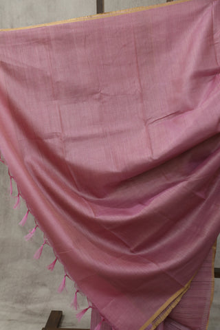 Pink Tussar Silk Saree - SRPTSS950