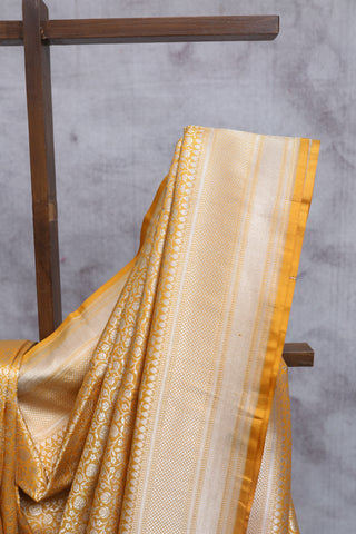 Mango Yellow Banarasi Silk Saree-SRMYBSS246