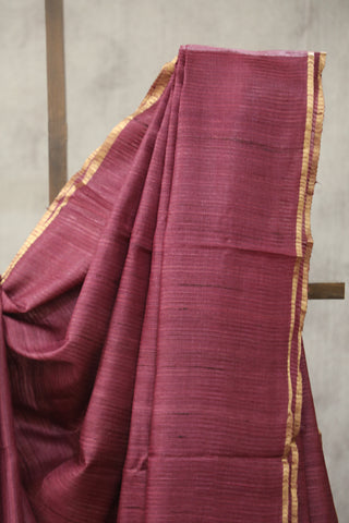 Purple Tussar Silk Saree - SRPTSS951