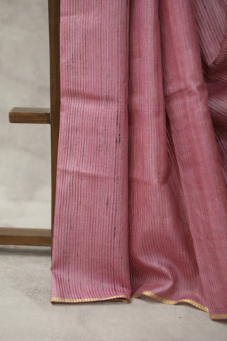 Pink Tussar Silk Saree - SRPTSS933