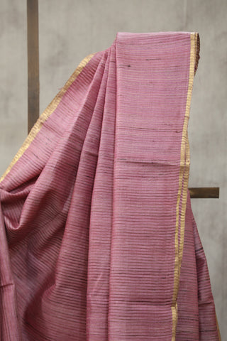 Pink Tussar Silk Saree - SRPTSS933