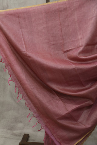 Pink Tussar Silk Saree - SRPTSS933