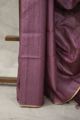 Purple Tussar Silk Saree - SRPTSS953