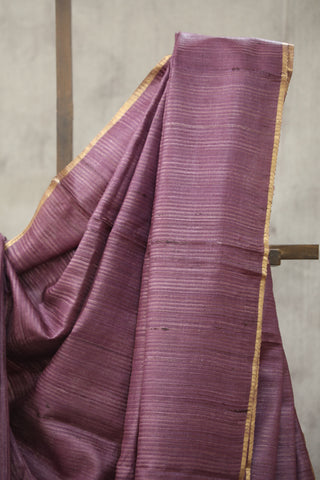 Purple Tussar Silk Saree - SRPTSS953