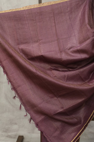 Purple Tussar Silk Saree - SRPTSS953