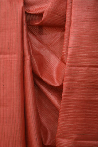 Orange Tussar Silk Saree - SROTSS929