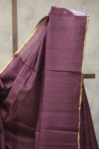 Purple Tussar Silk Saree - SRPTSS930