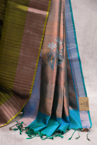 Moss Green Soft Silk Saree - SRMGSSS207