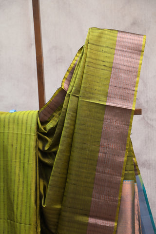 Moss Green Soft Silk Saree - SRMGSSS207