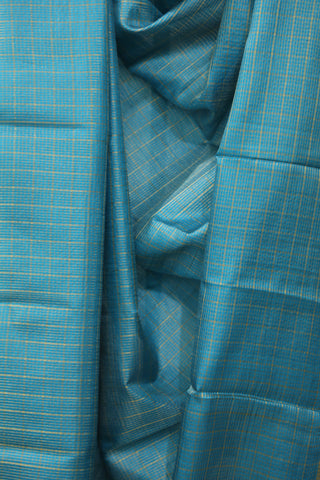 Teal Tussar Silk Saree - SRTTSS918