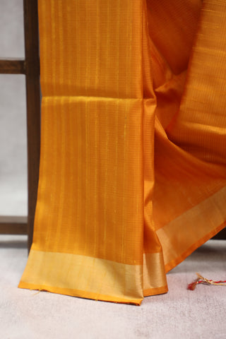 Mustard Yellow Soft Silk Saree - SRMYSSS208