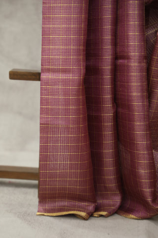 Purple Tussar Silk Saree - SRPTSS914