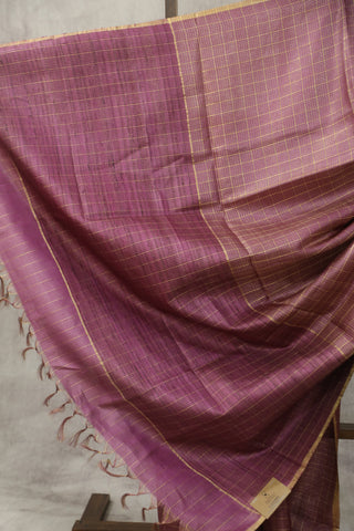 Purple Tussar Silk Saree - SRPTSS914