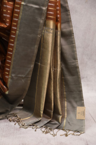 Dark Brown Soft Silk Saree - SRDBSSS202