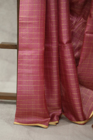 Pink Tussar Silk Saree - SRPTSS912