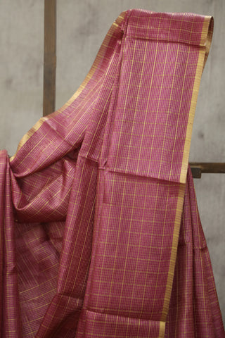 Pink Tussar Silk Saree - SRPTSS912