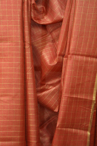 Cherry Red Tussar Silk Saree - SRCRTSS910