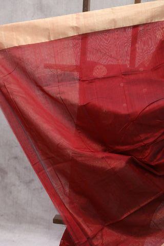 Red Chanderi Silk Saree-SRRCSS117