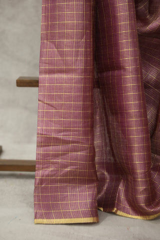 Purple Tussar Silk Saree - SRPTSS905