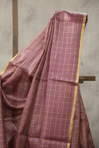 Purple Tussar Silk Saree - SRPTSS905