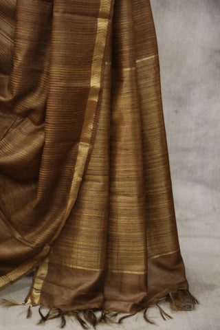 Gold Tussar Silk Saree - SRGTSS942