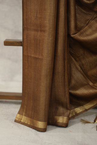 Gold Tussar Silk Saree - SRGTSS942