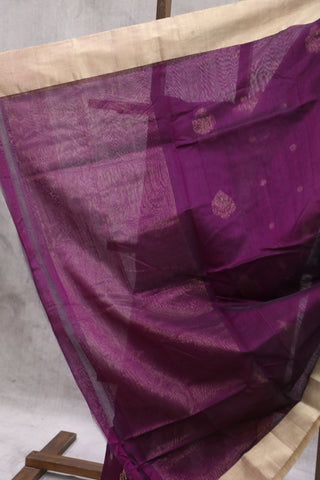 Purple Chanderi Silk Saree-SRPCSS113