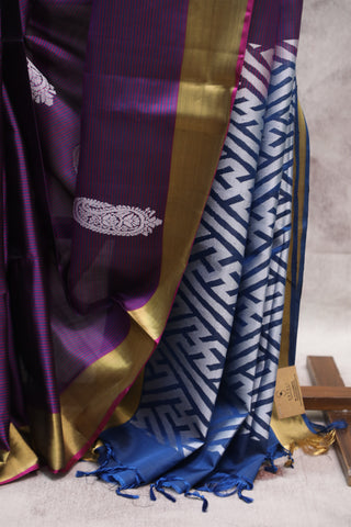 Purple Soft Silk Saree - SRPSSS305