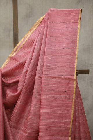 Pink Tussar Silk Saree - SRPTSS941