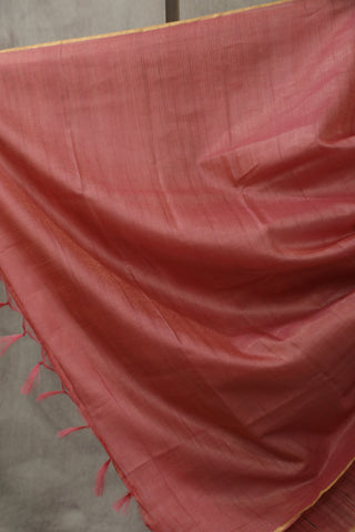 Pink Tussar Silk Saree - SRPTSS941