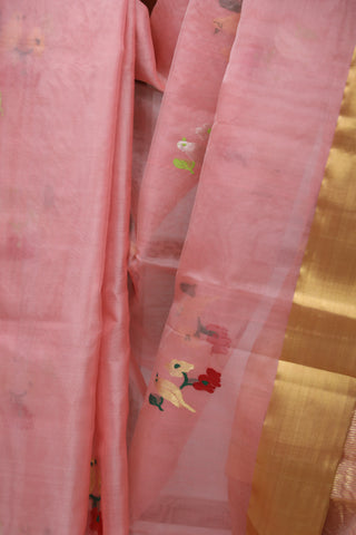 Pink Chanderi Silk Saree-SRPCSS111