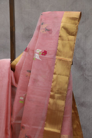 Pink Chanderi Silk Saree-SRPCSS111