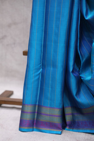 Blue Kanjeevaram Silk Saree-SRBKSS332