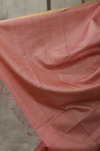 Pink Tussar Silk Saree - SRPTSS945