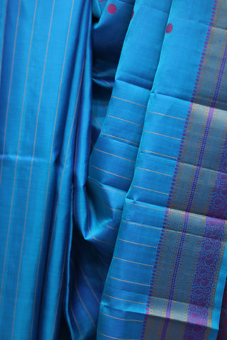 Blue Kanjeevaram Silk Saree-SRBKSS332