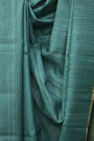 Peacock Blue Tussar Silk Saree - SRPBTSS943