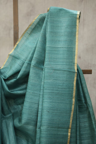 Peacock Blue Tussar Silk Saree - SRPBTSS943