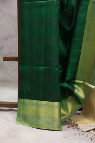 Dark Green Soft Silk Saree - SRBSSS288