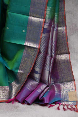 Green Kanjeevaram Silk Saree-SRGKSS422