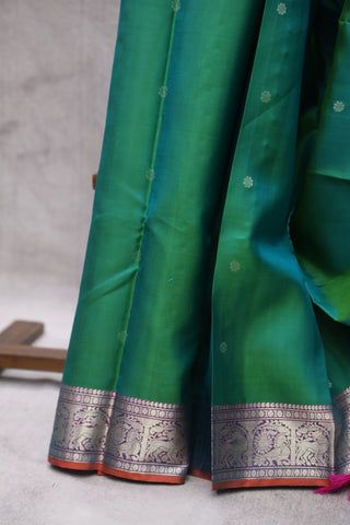 Green Kanjeevaram Silk Saree-SRGKSS422