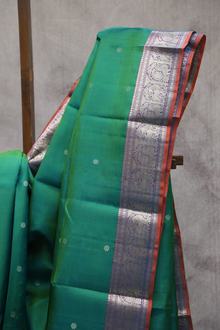 Green Kanjeevaram Silk Saree-SRGKSS422