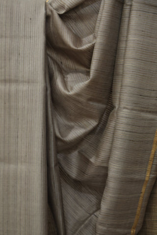 Grey Tussar Silk Saree - SRGTSS944