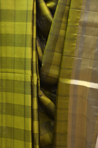 Olive Green Soft Silk Saree - SROGSSS289