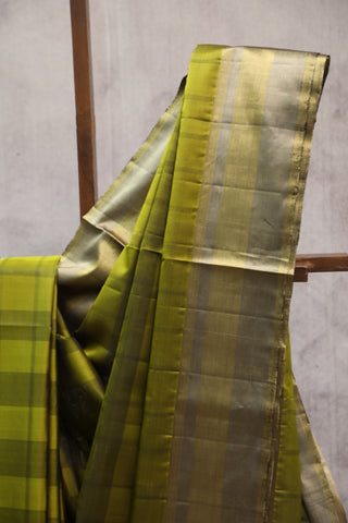 Olive Green Soft Silk Saree - SROGSSS289